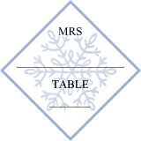 Mini Snowflake Tag sample - as a place card