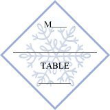 Mini Snowflake Tag sample - as a place card