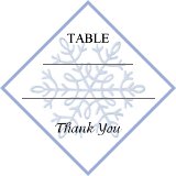 Mini Snowflake Tag sample - as a place card