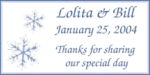 Personalized Snowflake Favor Tag