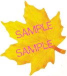 Maple Leaf shaped favor tag
