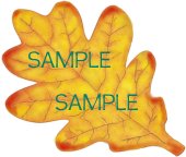 Oak Leaf shaped favor tag