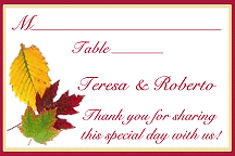 Fall theme Placecard