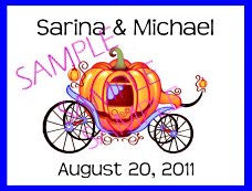 Personalized Pumpkin Coach Favor Tag