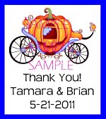 Personalized Pumpkin Coach Favor Tag