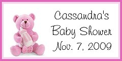 Baby Shower Favor tags