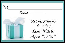 Tiffany Box Placecard sample 1